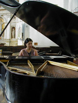 Yuki playing at Christ Church